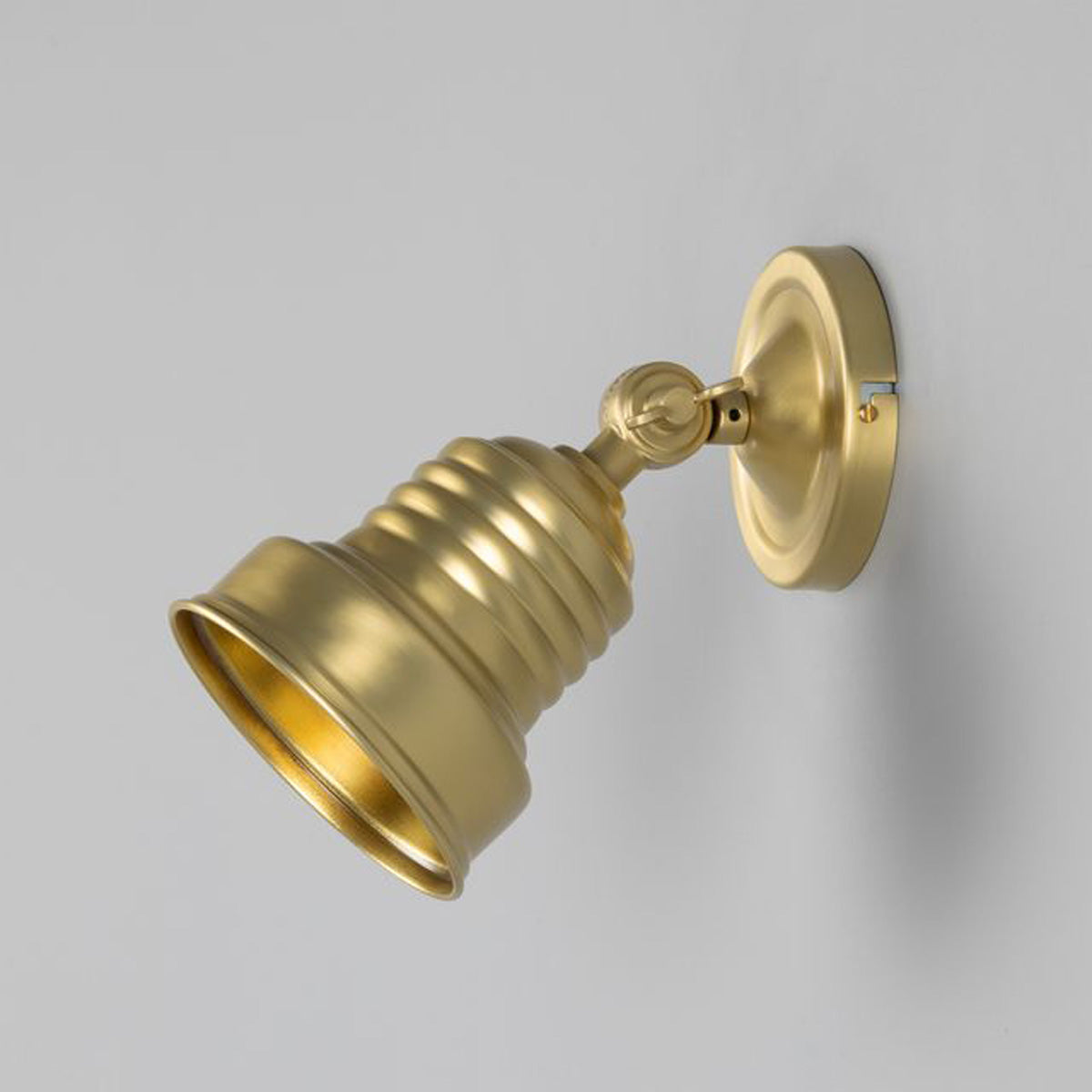 Sucre Antique Brass Industrial Spot Wall Light