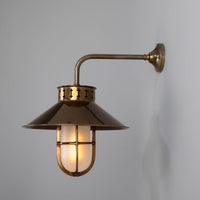 Boyd C Single Arm Wall Light Antique Brass