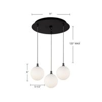 Bolla 6-in 3 Head Multi Pendant
