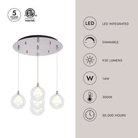 Bolla 6-in 5 Head Multi Pendant