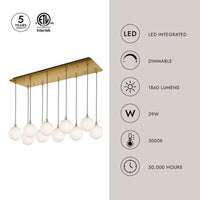 Bolla 6-in 10 Head Multi Pendant