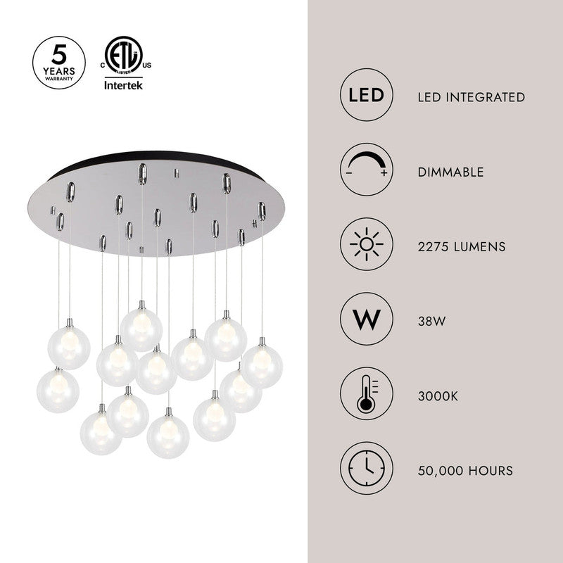 Bolla 6-in 13 Head Multi Pendant