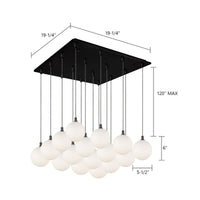 Bolla 6-in 16 Head Multi Pendant