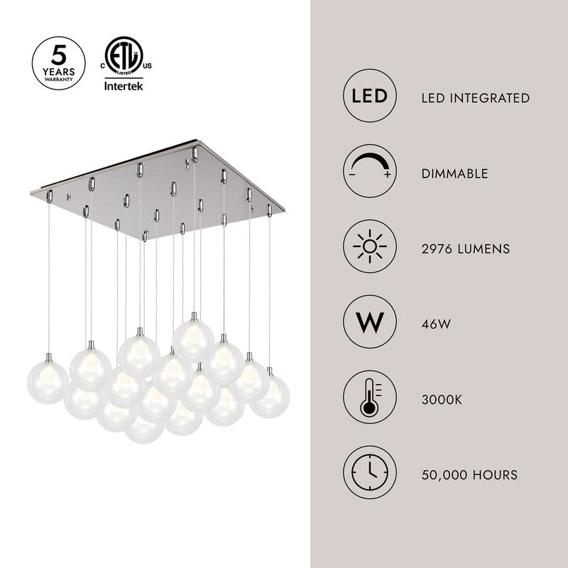 Bolla 6-in 16 Head Multi Pendant