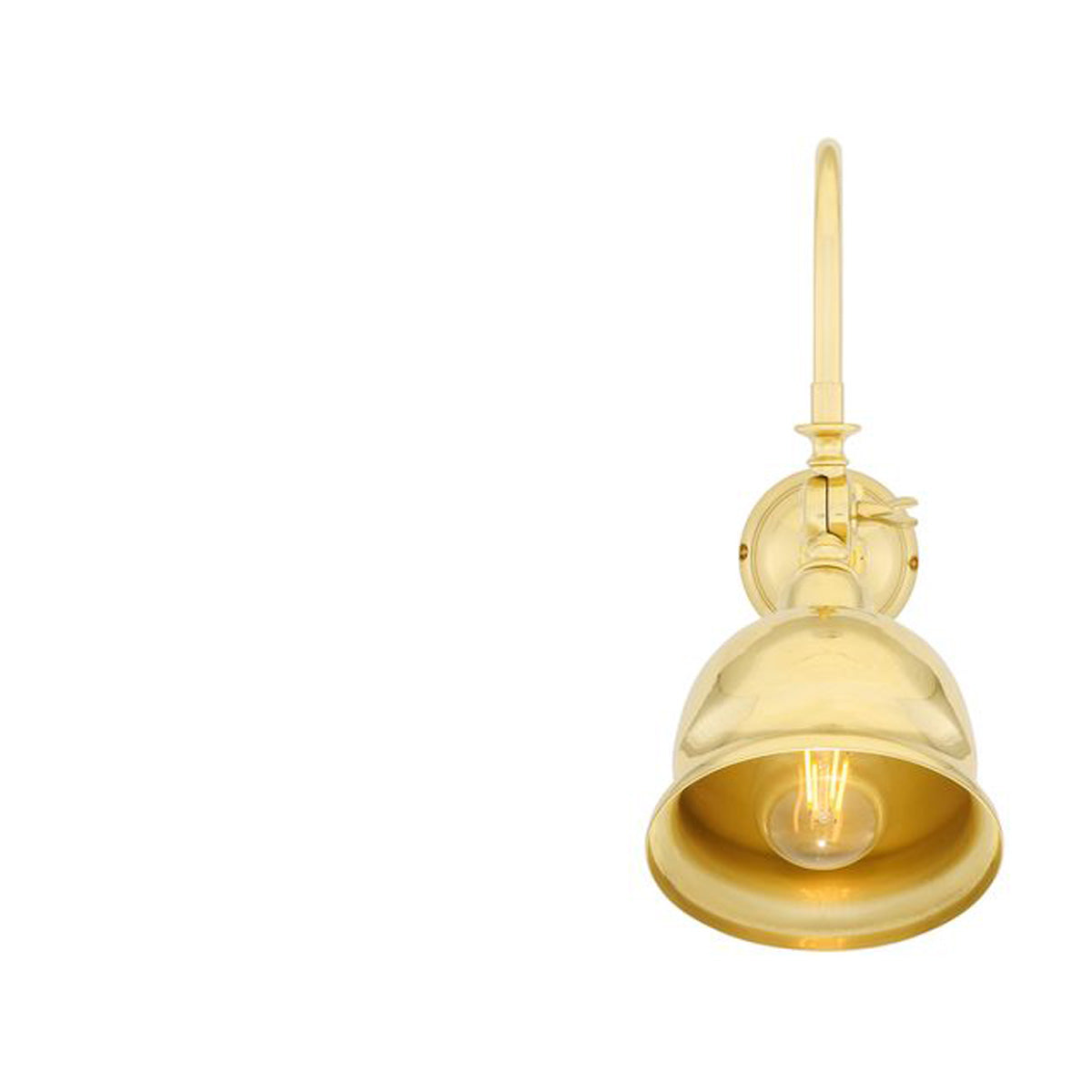 Apia Swivel Brass Poster Wall Light
