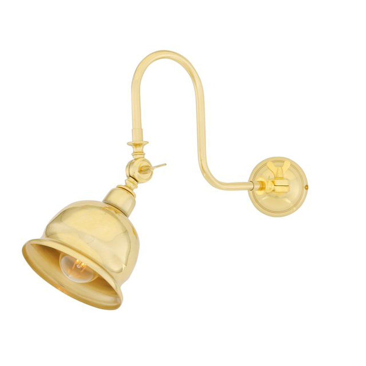 Apia Swivel Brass Poster Wall Light