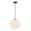 Marco 196-in Wire Pendant - Black/Opal Glass