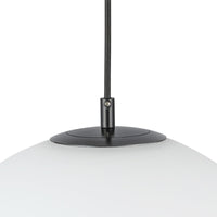 Marco 196-in Wire Pendant - Black/Opal Glass