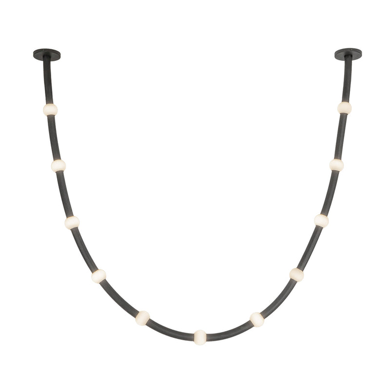 Corda 10-ft Black Opal Glass 48W Pendant