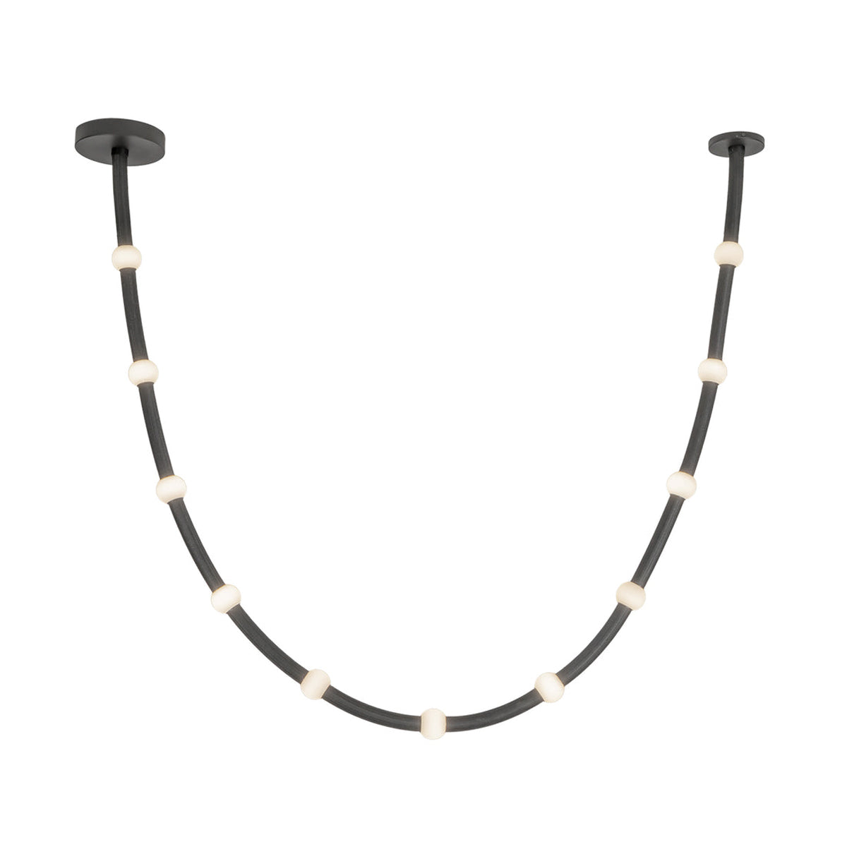 Corda 10-ft Black Opal Glass 48W Pendant