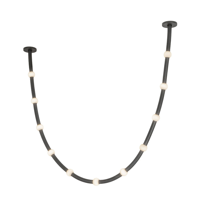 Corda 10-ft Black Opal Glass 48W Pendant