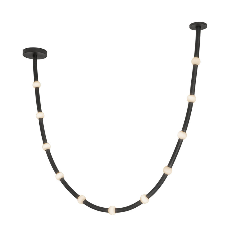 Corda 10-ft Black Opal Glass 48W Pendant