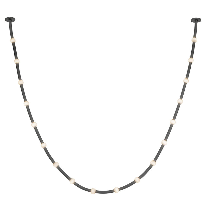Corda 17-ft Black Opal Glass 76W Pendant