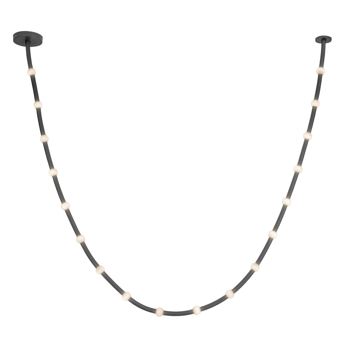 Corda 17-ft Black Opal Glass 76W Pendant