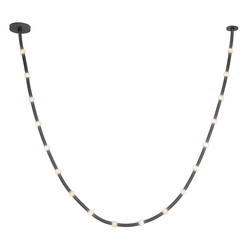 Corda 17-ft Black Opal Glass 76W Pendant