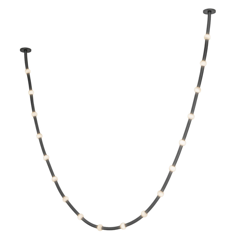 Corda 17-ft Black Opal Glass 76W Pendant