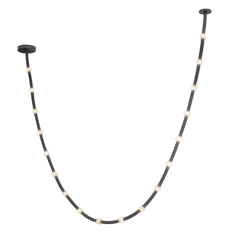 Corda 17-ft Black Opal Glass 76W Pendant