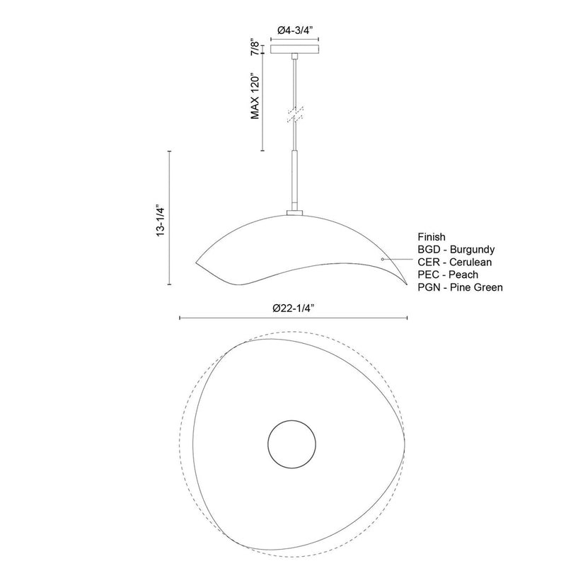 Kirby 22-in Pendant