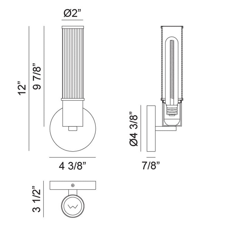 Klarice 4 3/8"W Wall Sconce