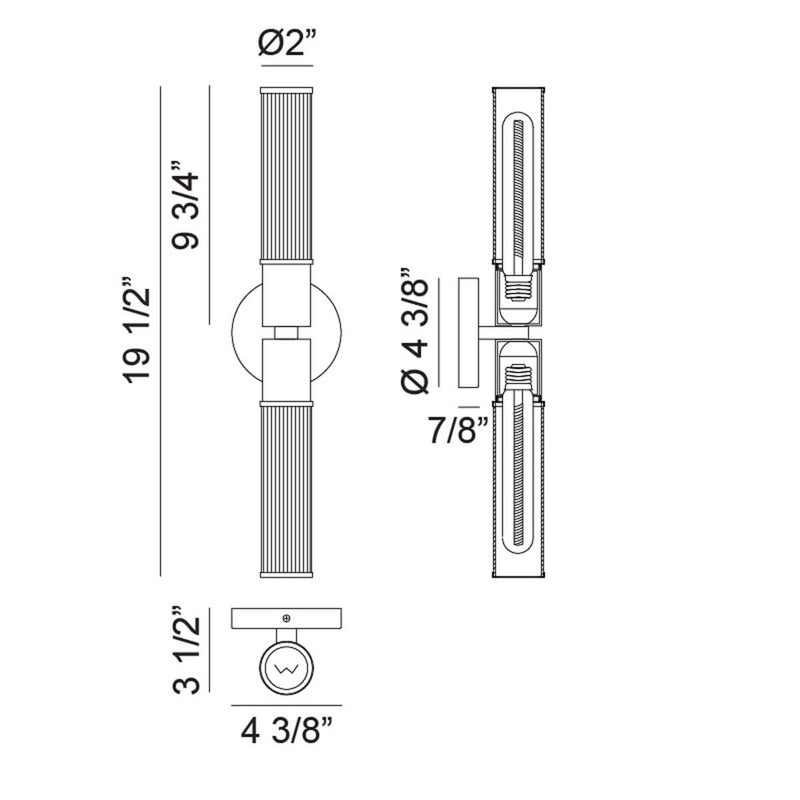 Klarice 4 3/8"W Wall Vanity Light