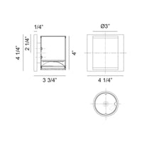 Tubular 4 1/4"H Outdoor Lighting