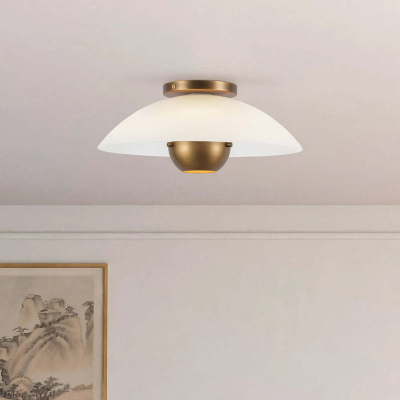 Umbra 14-in (5-in Height) Semi-Flush Mount