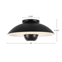 Umbra 14-in (5-in Height) Semi-Flush Mount