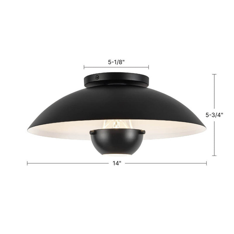 Umbra 14-in (5-in Height) Semi-Flush Mount