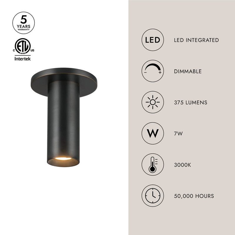 Mason 6-in Semi-Flush Mount