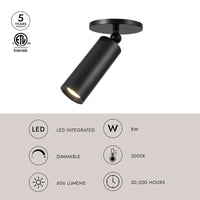 Mason 7-in Semi-Flush Mount