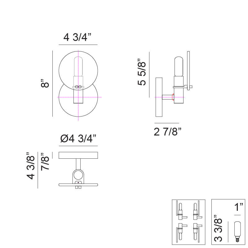 Cloudburst 8"H Wall Sconce