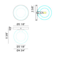 Solaris Ø5 1/8"W Wall Sconce