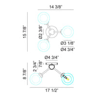 Solaris 8 7/8"H Ceiling Light Flush Mount