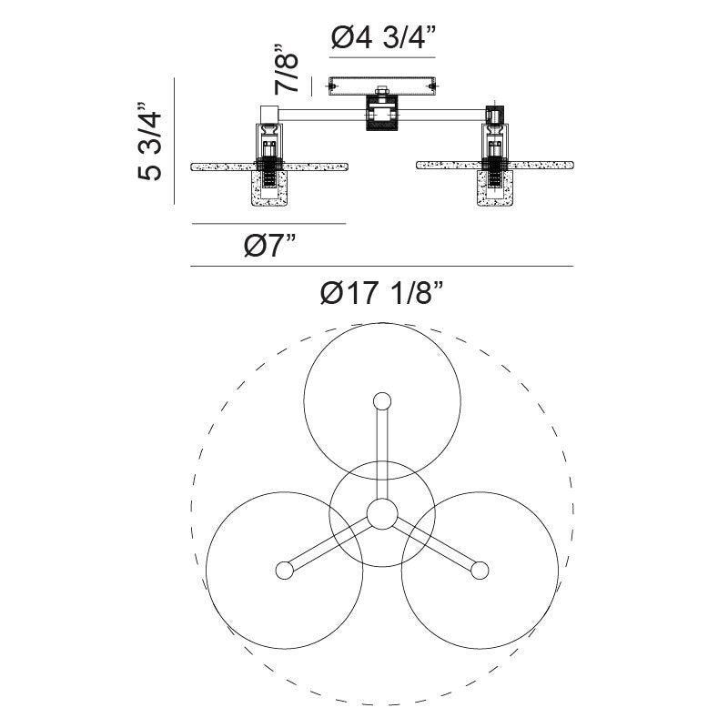 Monument 5 3/4"H Ceiling Light Flush Mount
