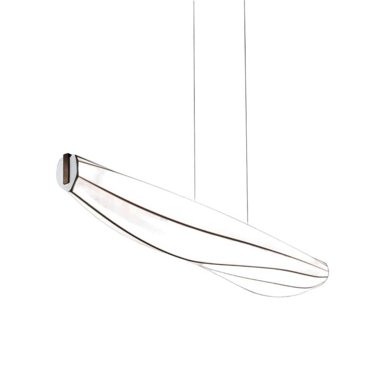 Lenis White Stretch Fabric LED Linear Pendant