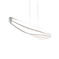 Lenis White Stretch Fabric LED Linear Pendant