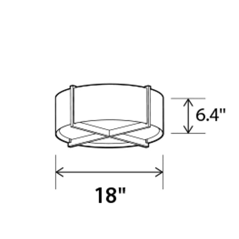 Plura 18 inch Integrated LED Flush Mount with p1 Driver