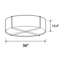 Plura 36 inch Integrated LED Flush Mount with p1 Driver