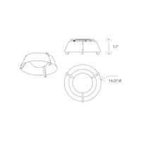 Casia 14 Flush Mount with P1 Driver