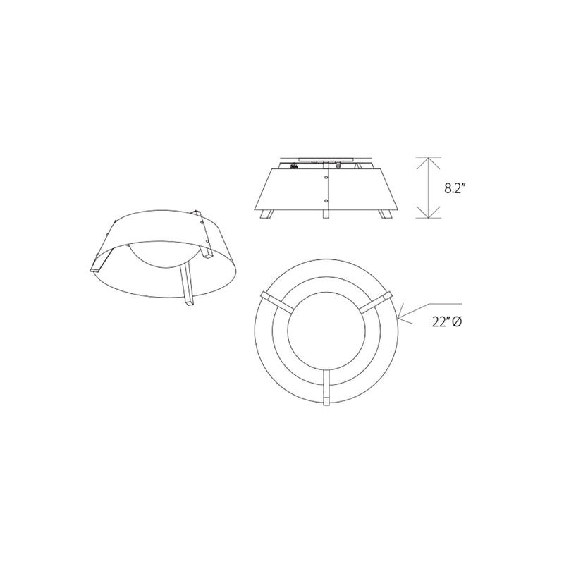 Casia 22 Flush Mount with P1 Driver