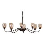 Oval Large 8 Arm Chandelier with Water Glass