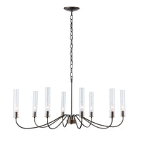 Grace 8 Arm Chandelier in Dark Smoke from Synchronicity by Hubbardton Forge