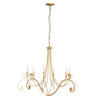 Bella 6 Arm Chandelier in gold finish from Synchronicity by Hubbardton Forge