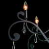 Swarovski crystal and lamping details of Stella 6 arm chandelier from Synchronicity