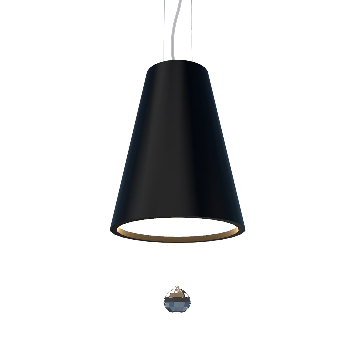 Conical Crystal 8" LED Pendant 1130