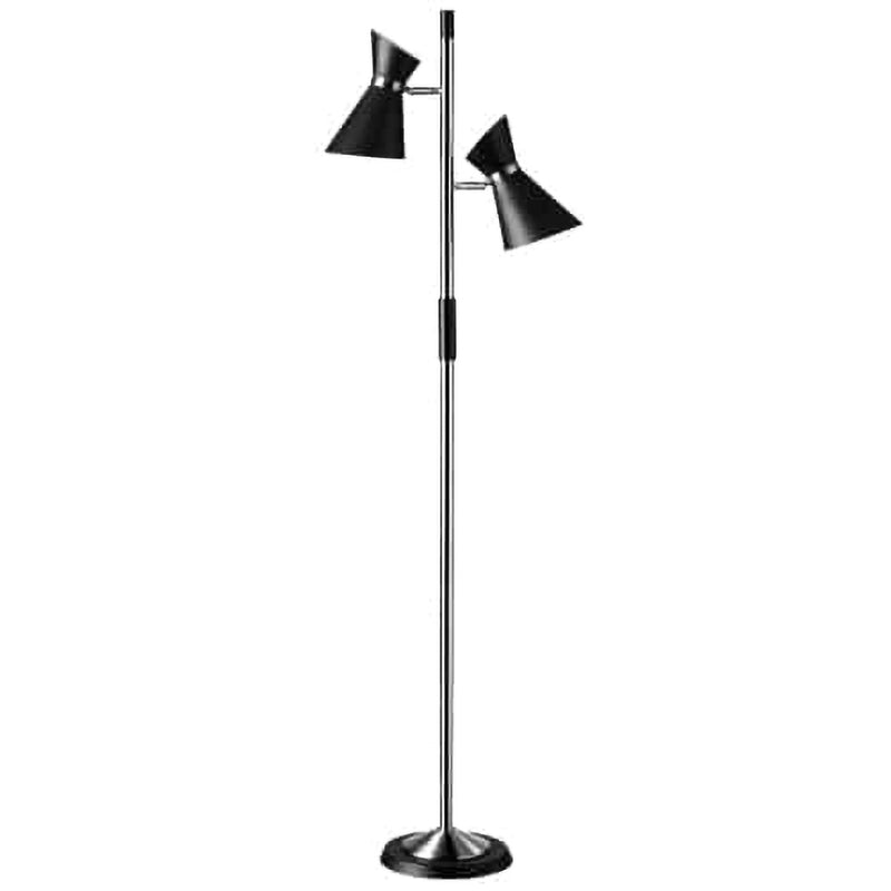 Mid Century Modern 2 Light Floor Lamp