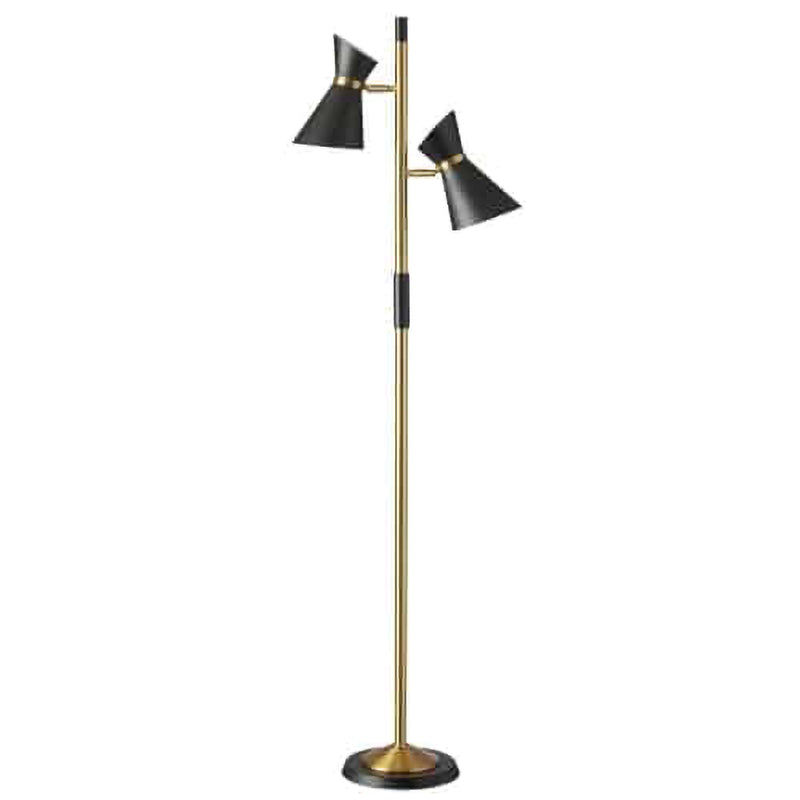 Mid Century Modern 2 Light Floor Lamp