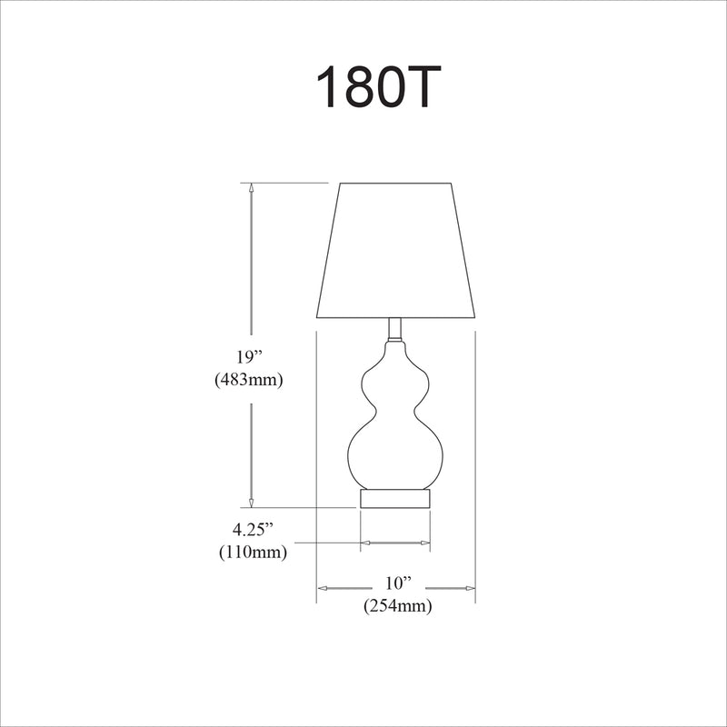 1LT Incandescent Table Lamp