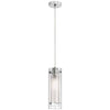 Pasha Single Clear Frosted Glass Pendant