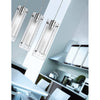 Pasha Single Clear Frosted Glass Pendant